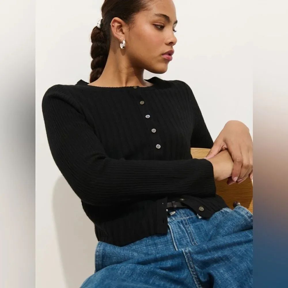 Alex Mill Kristin Ribbed Cardigan - Picture 4 of 5
